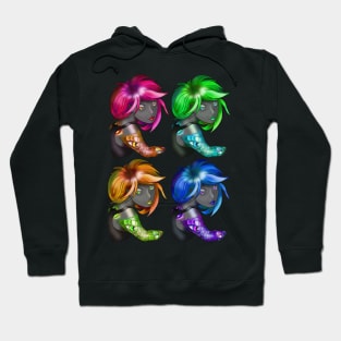 Pop art dark elf girls Hoodie